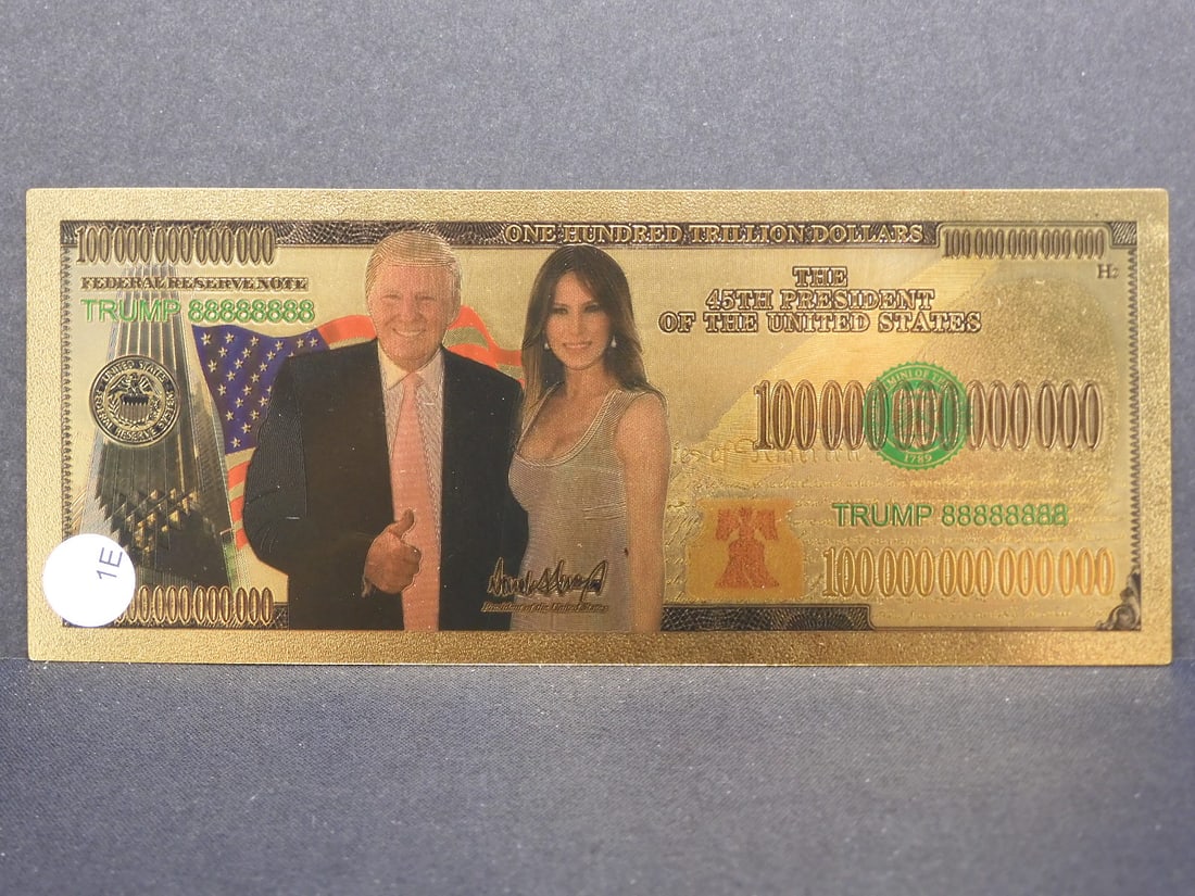 Donald and Melania Trump Gold Foiled Note: Donald and Melania Trump Gold Foiled Note