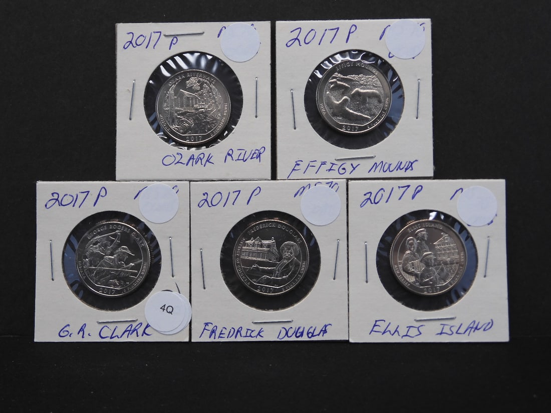 5 2017-P Commemorative Washington Quarters From Mint Set (1 of 5)