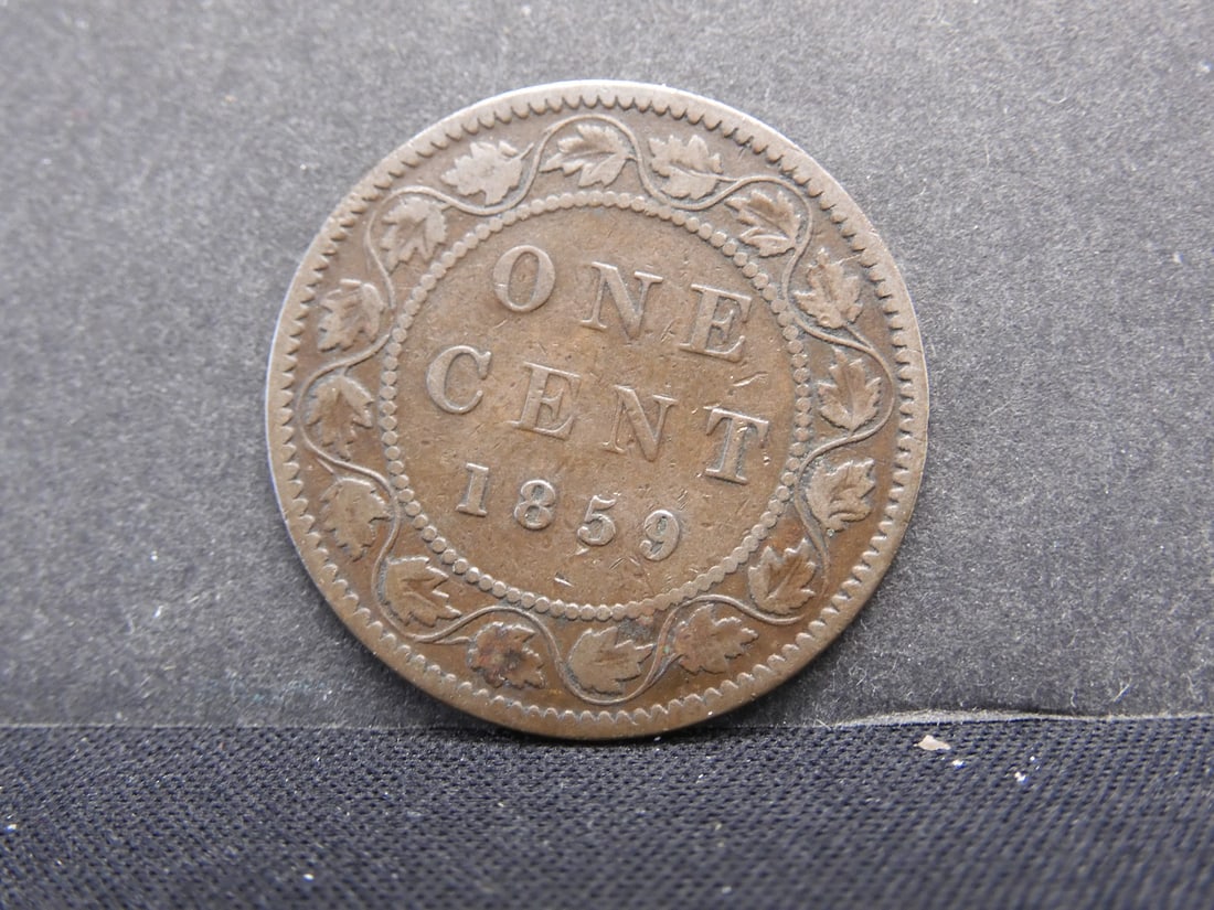 1859, 2nd Year/Great Details, Canada One Cent, 165 Years Old! (1 of 2)