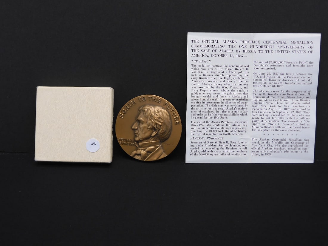 1967 Alaska Purchase Centennial Bronze Medal: 1967 Alaska Purchase Centennial Bronze Medal