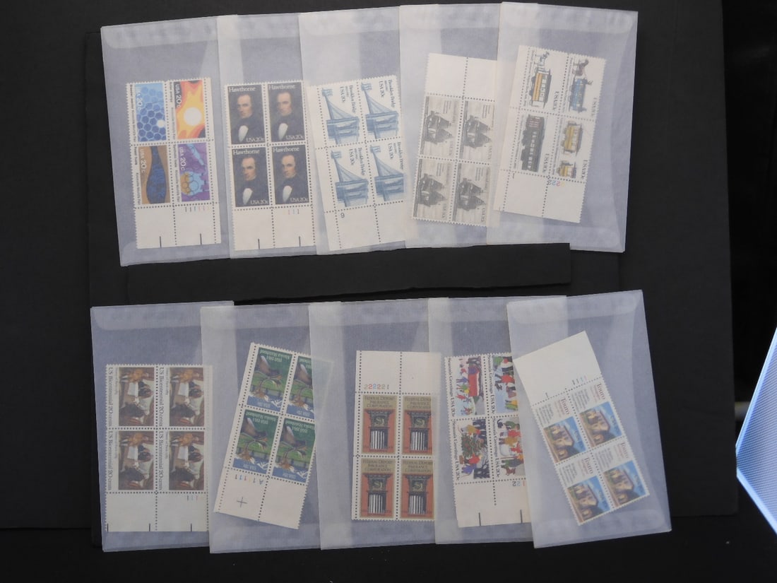 10 Plate Block Stamps- Mint, Never Hinged (1 of 3)