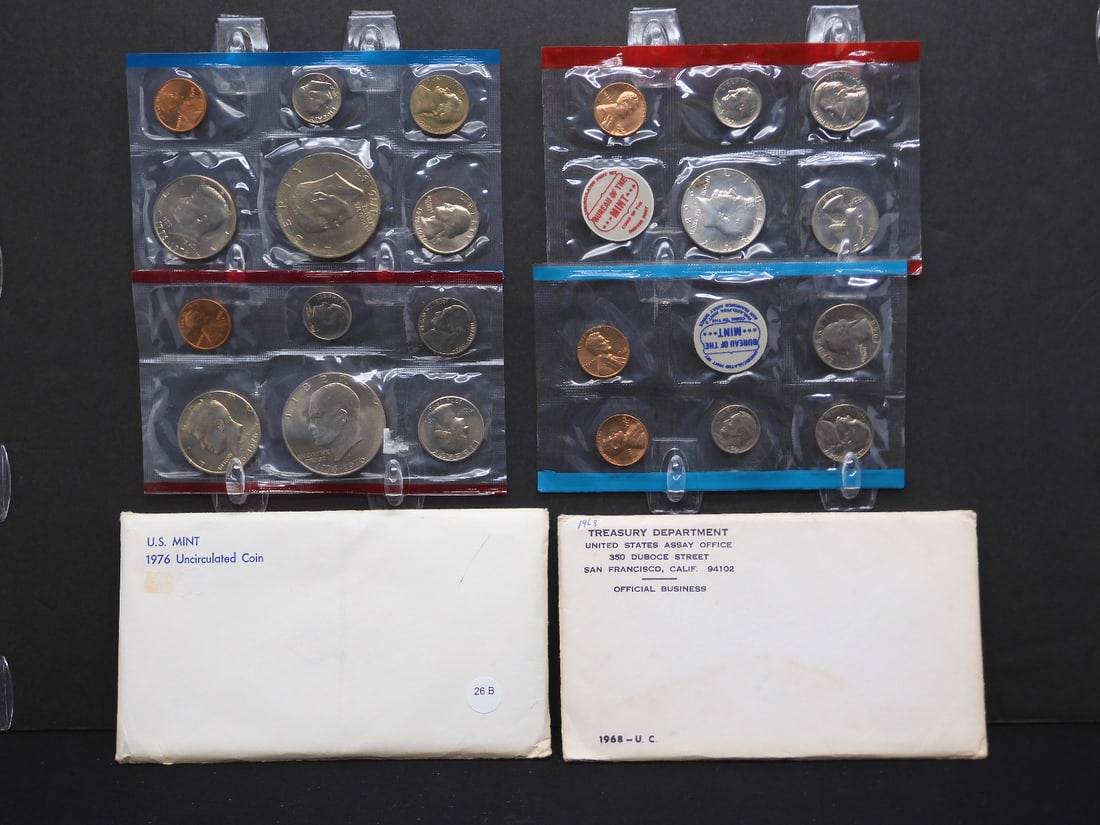 1968 and 1976  US Mint Uncirculated Coin Set P and D mints (1 of 5)
