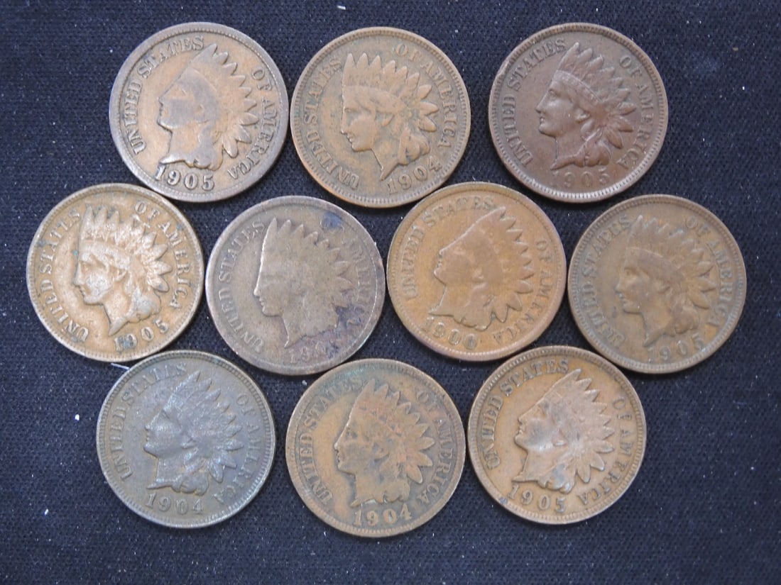 (10) Indian Cents - Mixed Dates (1 of 2)
