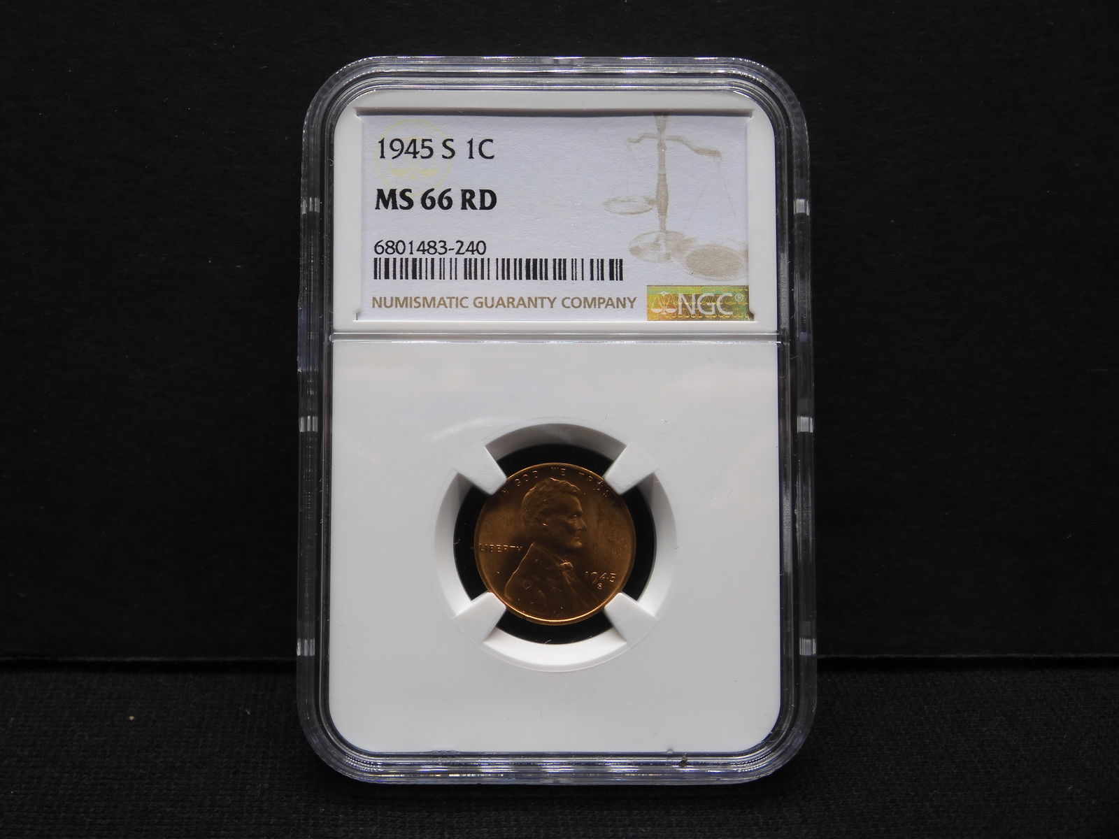 1945-S Lincoln Wheat Cent - NGC MS66 RD (1 of 4)