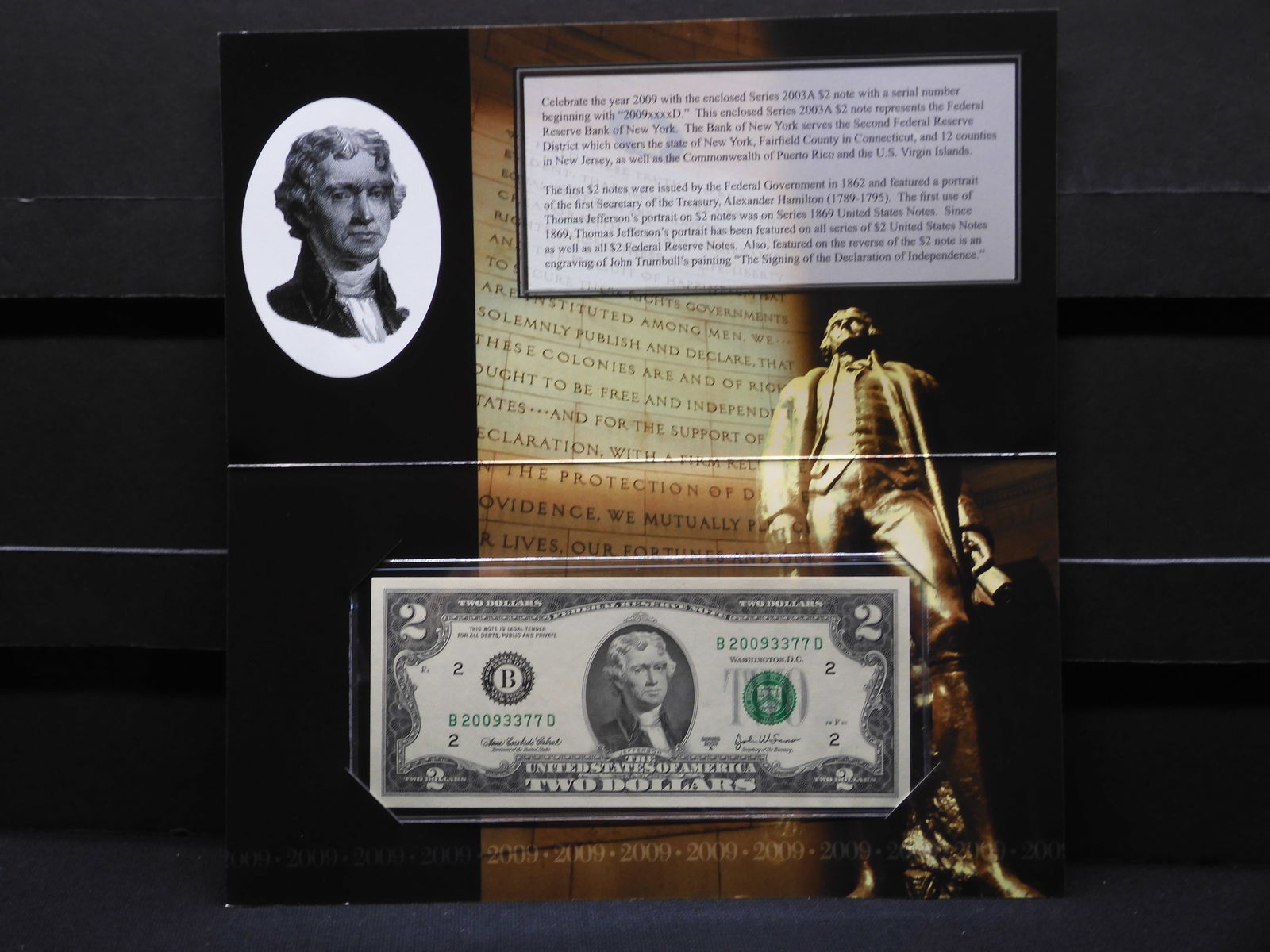 Series 2003-A  $2.00 Federal Reserve Note Bank of New York w/ History (1 of 5)