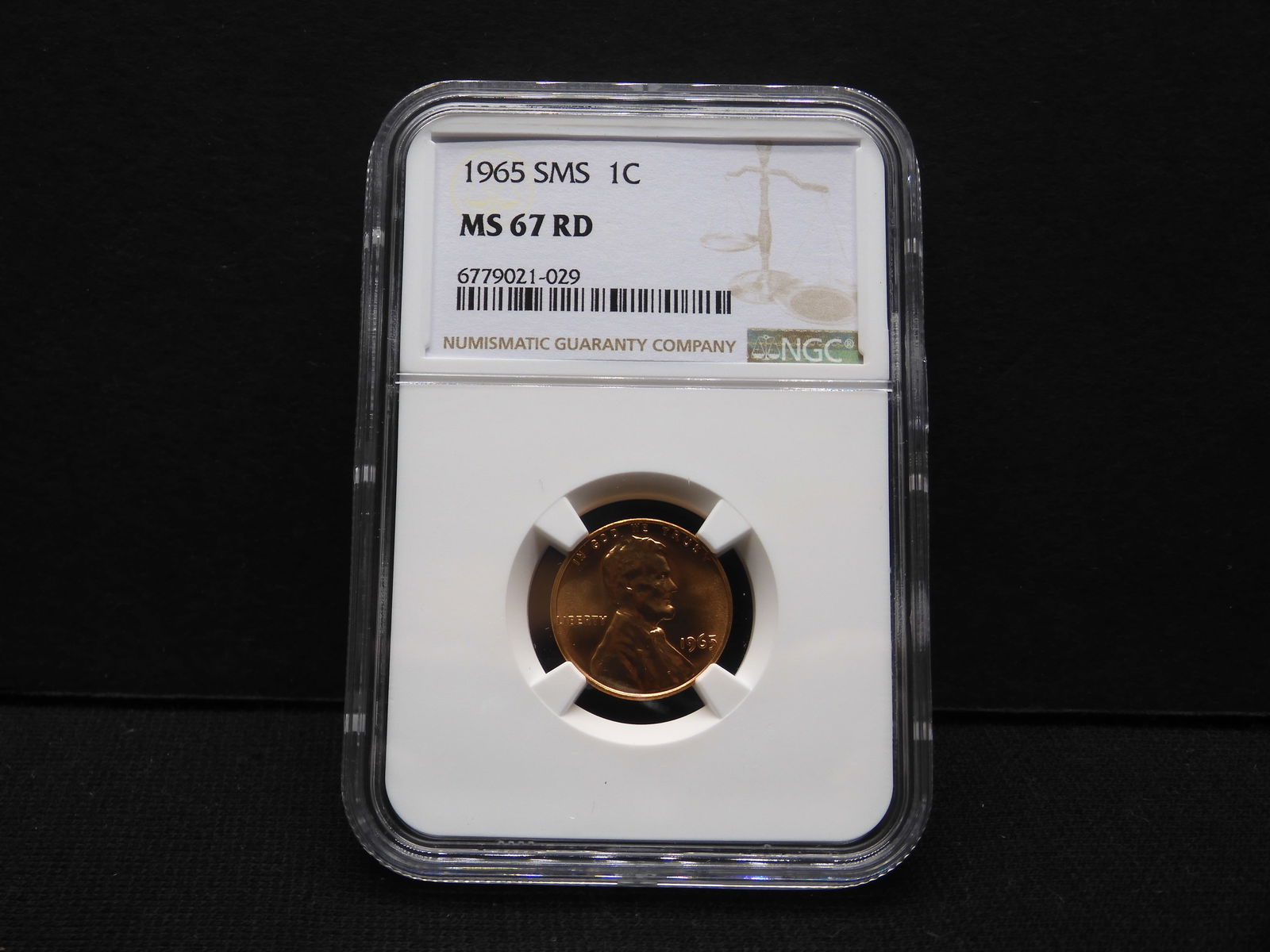1965 SMS Special Mint Set Lincoln Cent - NGC MS67 RD (1 of 4)