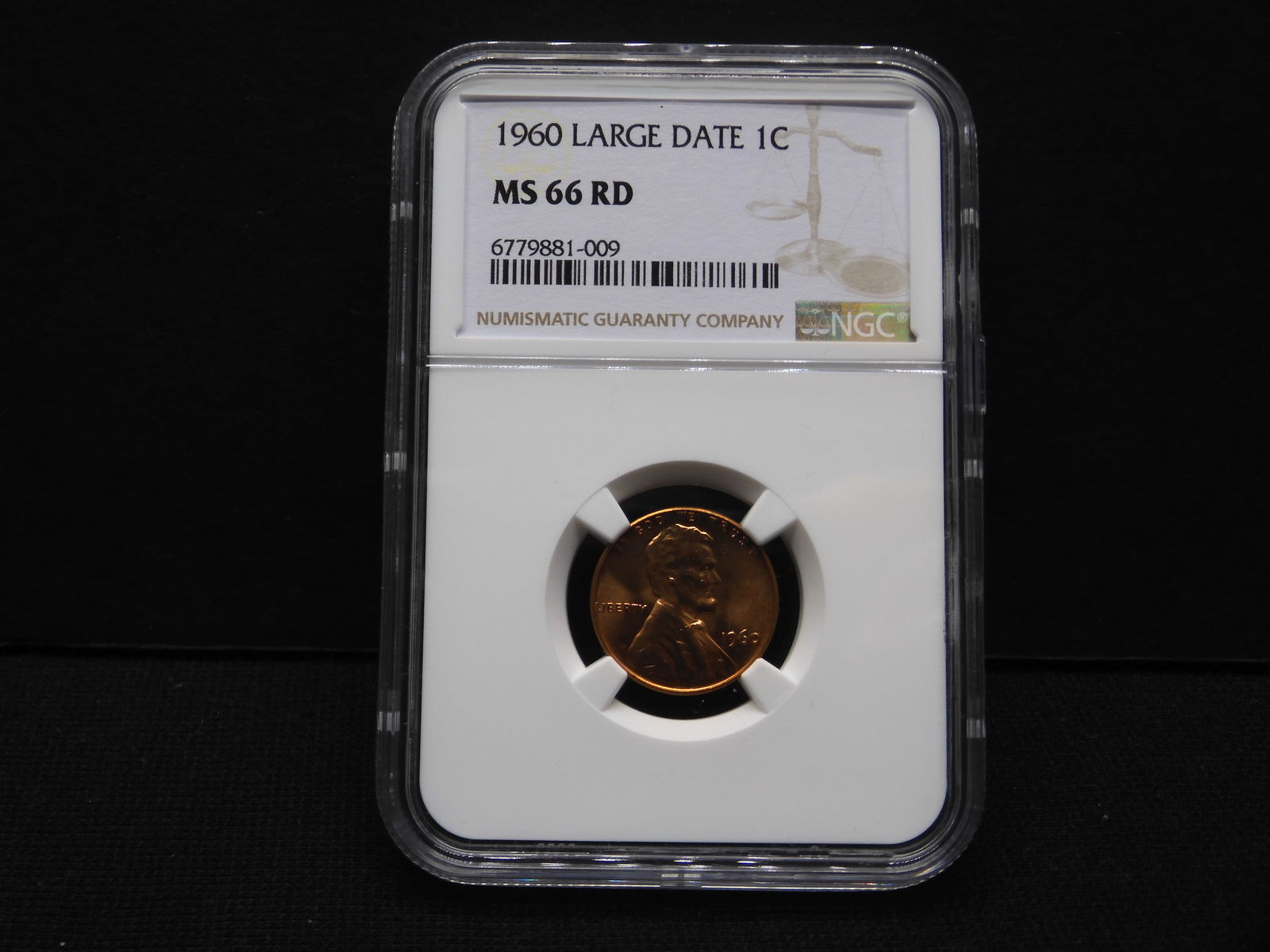 1960 LARGE DATE Lincoln Cent - NGC MS66 RD (1 of 4)