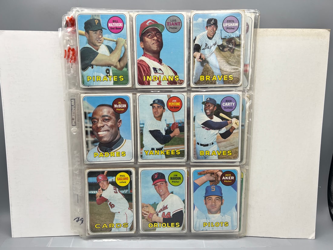 Lot of (45) 1969 Topps Baseball Cards - Varying Conditions (1 of 5)