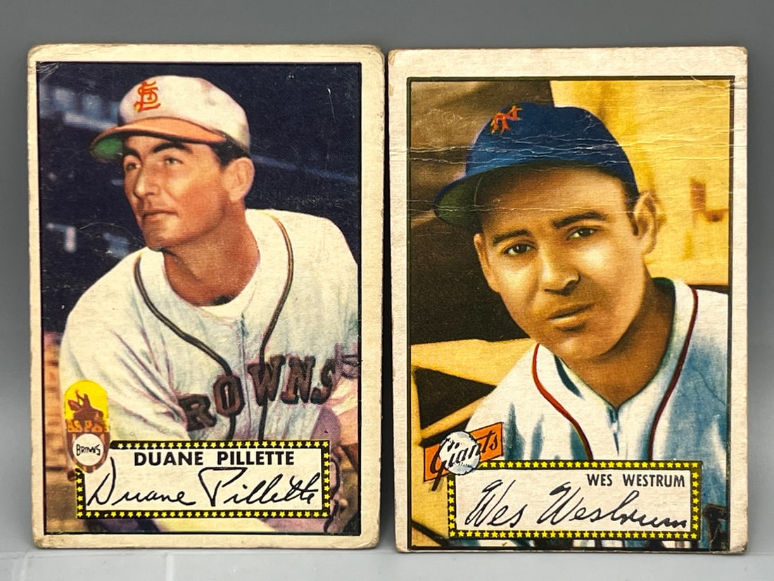 1952 Topps Duane Pillette #82 & Wes Westrum #75 (1 of 2)