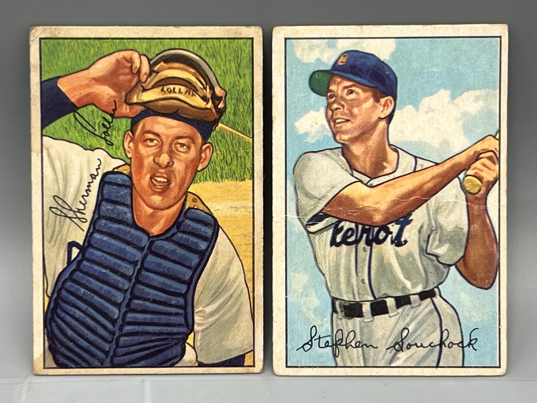 1952 Bowman Sherman Lollar #237 & Steve Souchock #235: 1952 Bowman Sherman Lollar #237 & Steve Souchock #235
