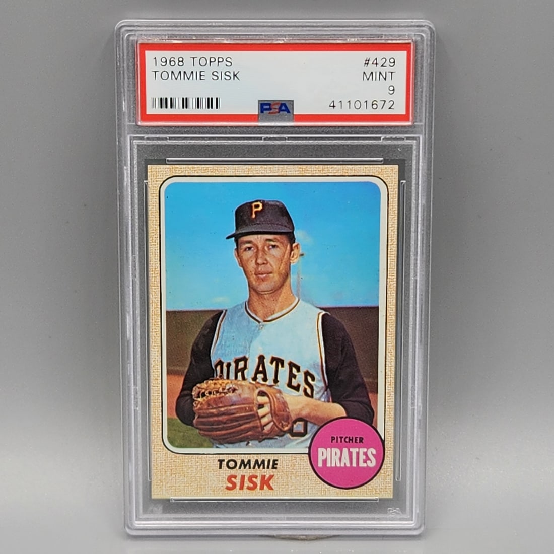 1968 Topps Tommie Sisk #429 PSA 9 MINT (1 of 2)