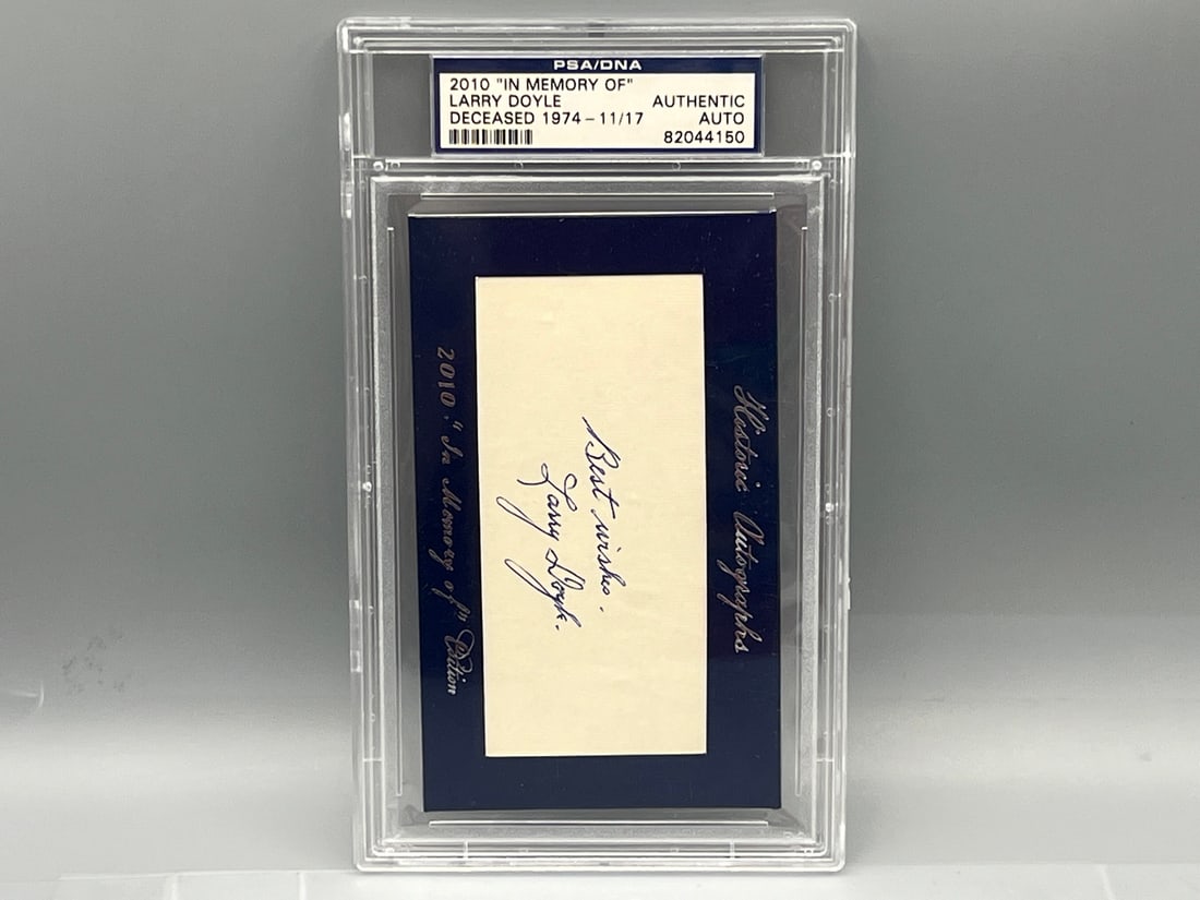 2010 Historic Autographs Larry Doyle Baseball Cut Autograph Card PSA/DNA Authentic Auto - Deceased (1 of 3)