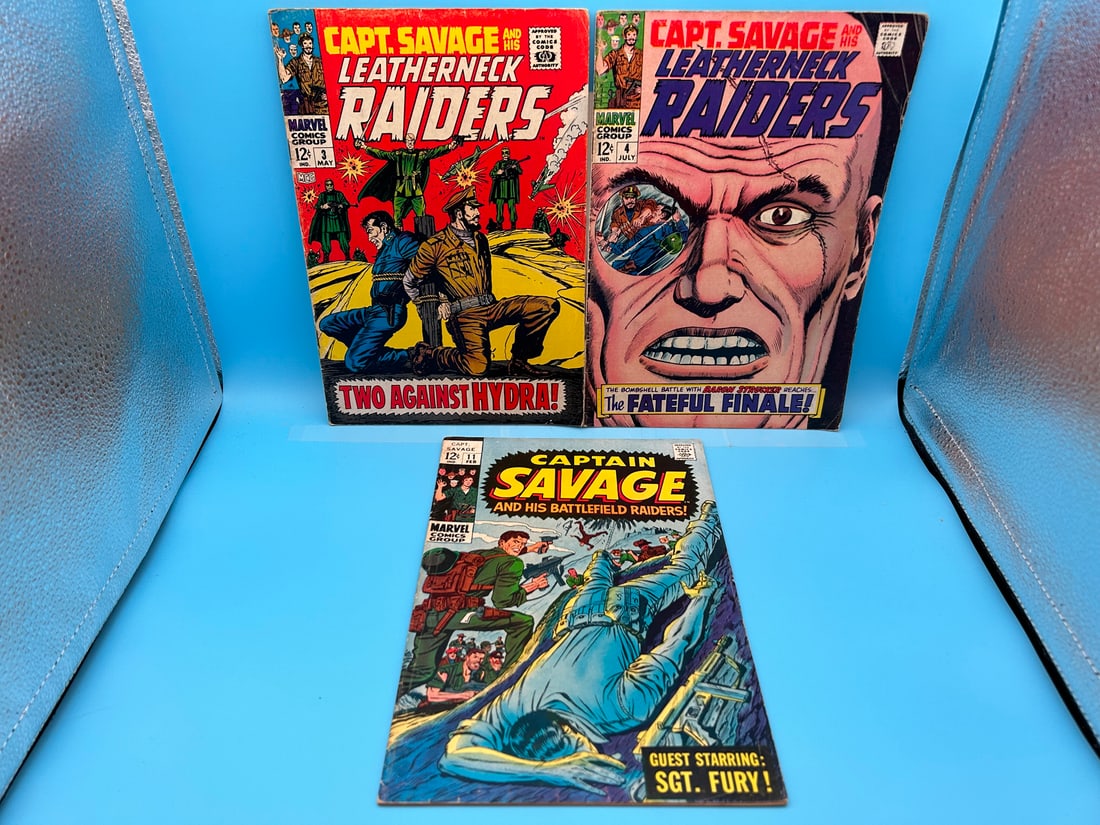 Captain Savage And His Leatherneck Raiders #3, 4 & 11: Captain Savage And His Leatherneck Raiders #3, 4 & 11