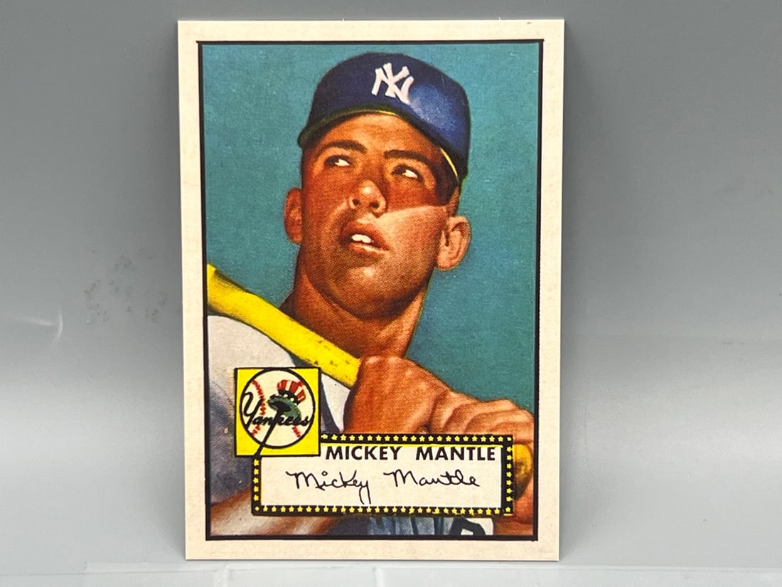 Reprint 1952 Topps Mickey Mantle Glossy Card #311 - REPRINT (1 of 2)