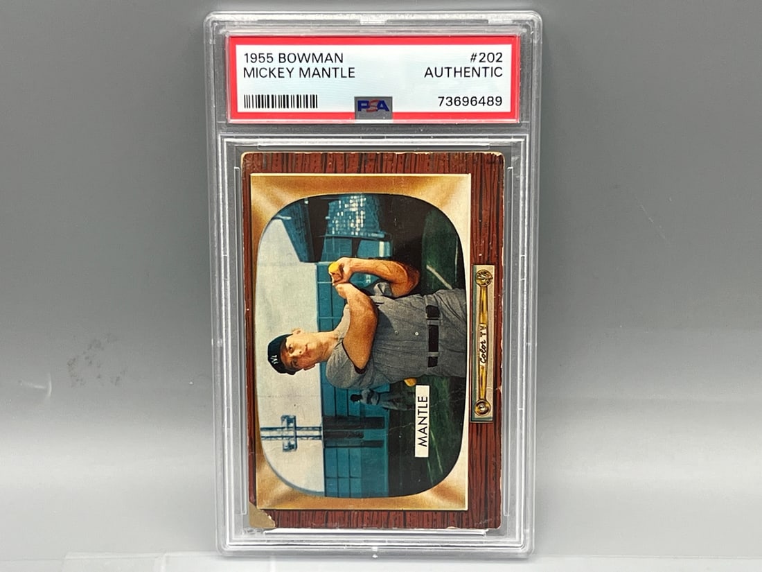 1955 Bowman Mickey Mantle #202 PSA Authentic (1 of 2)