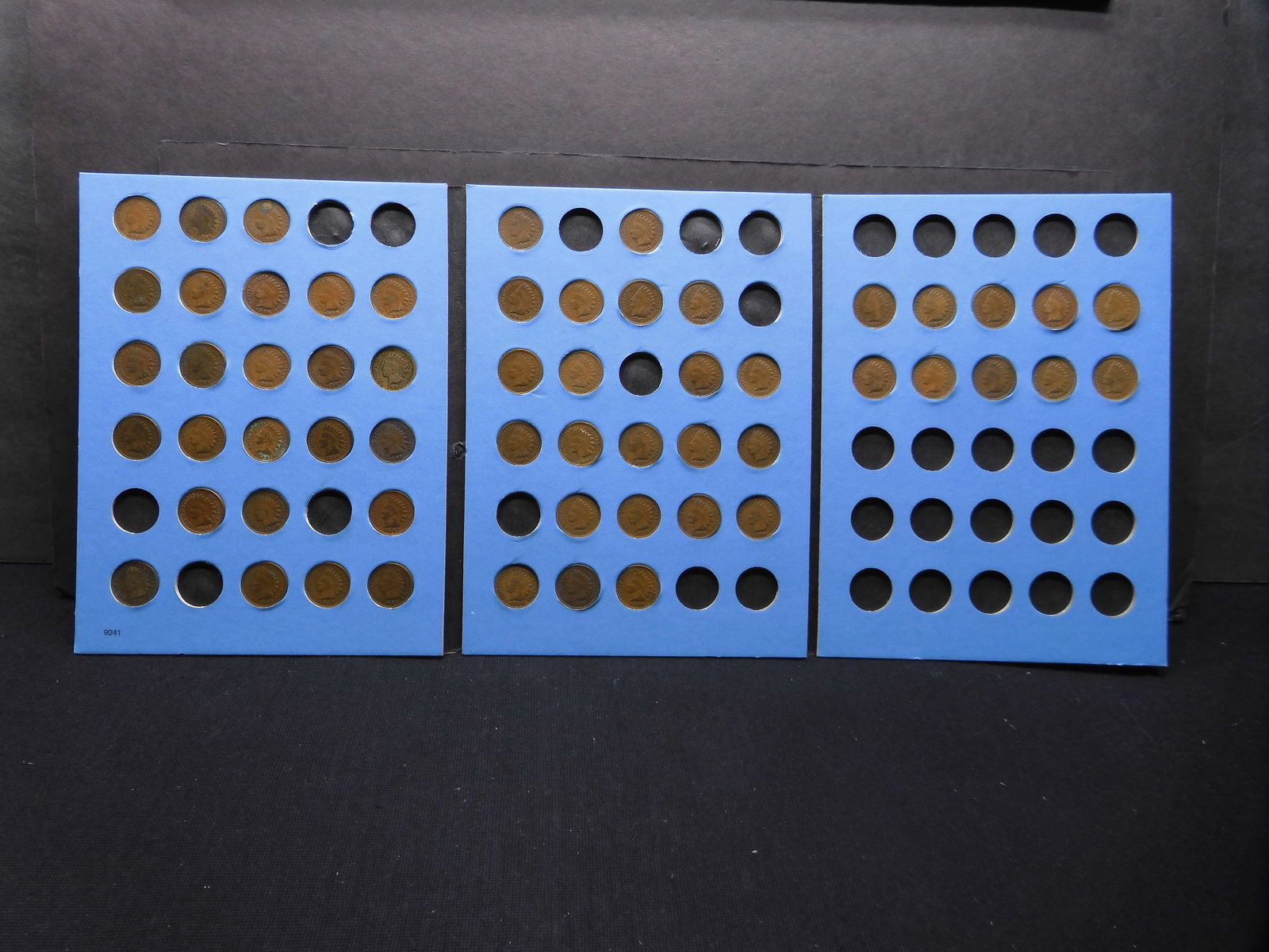 Whitman Tri-Fold Album - Partial Collection Indian Head Cents- 57 Coins (1 of 7)