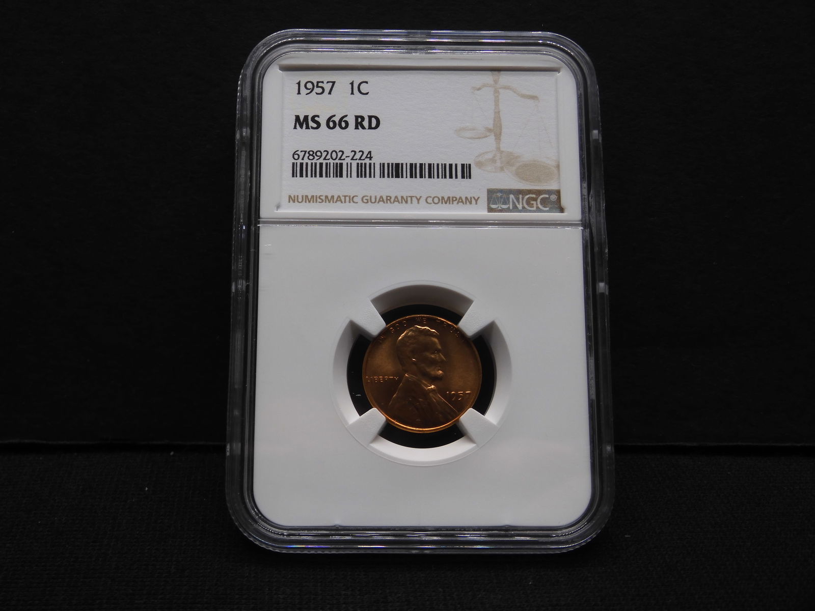 1957 Lincoln Wheat Cent - NGC MS66 RD (1 of 4)