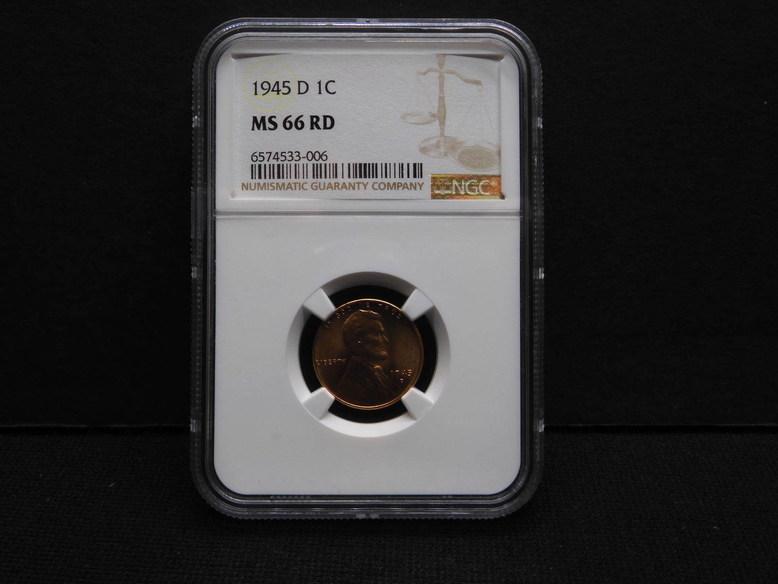 1945-D Lincoln Wheat Cent - NGC MS66 RD (1 of 4)