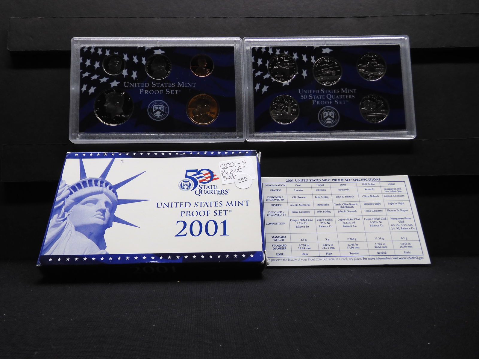 2001-S US Mint Proof Set, Including 50 State Quarter Set (1 of 7)