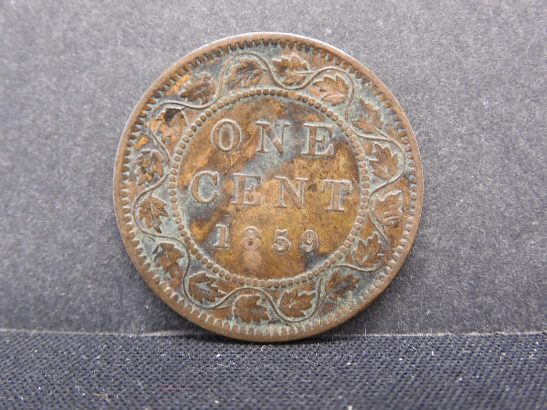 1859 (2nd Year/VF) Canada One Cent, 165 Years Old! (1 of 2)