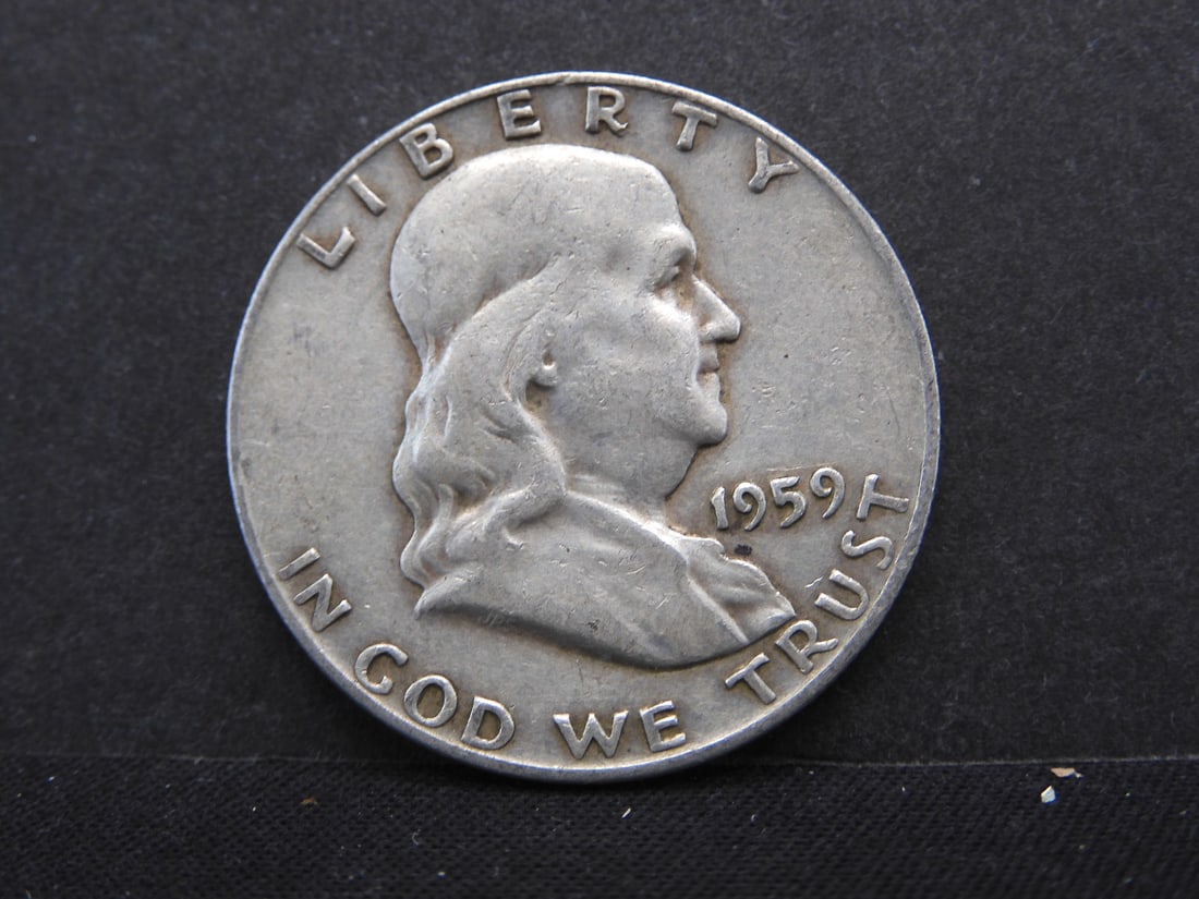 1959 D Franklin Half-90% Silver, 65 Years old!: 1959 D Franklin Half-90% Silver, 65 Years old!