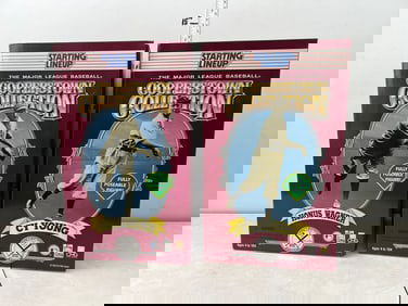 Lot of (2) 1996 Hasbro Cooperstown Collection 12" Starting Lineup Honus Wagner & Cy Young