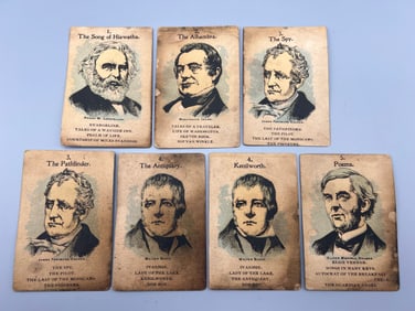 Lot of (7) Circa 1910 Ink Blotter Author Trade Cards