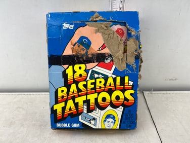 1986 Topps Baseball Tattoos Complete Wax Box