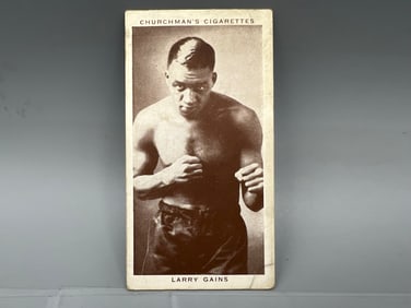 1938 Churchman Boxing Personalitles Larry Gains #17