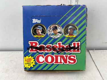 1990 Topps Baseball Coins Complete Wax Box