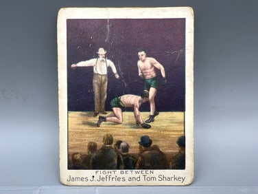 1910 Mecca T220 Fight Between James J. Jeffries And Tom Sharkey