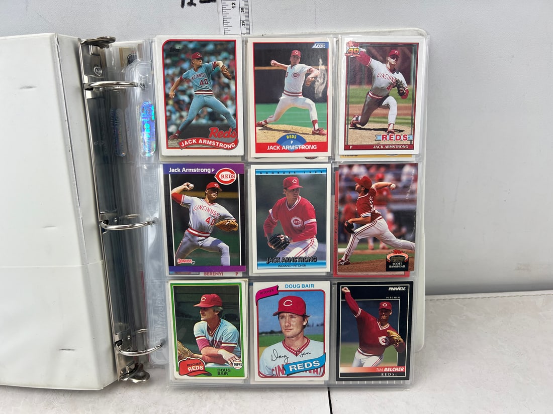 Album of Assorted Cincinnati Reds Baseball Vintage Cards W/ Lots of Stars - Varying Conditions (1 of 12)