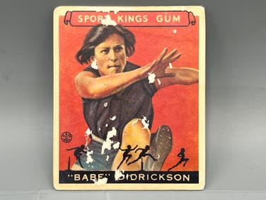 1933 Goudey Sport Kings Babe Didrickson #45 - Printing looks off on back - not guaranteed authentic