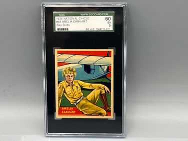 1934 National Chicle Skybirds Amelia Earhart #48 SGC EX 5