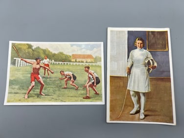 Lot of (2) 1932-1933 Sanella Margerine Sports Cards