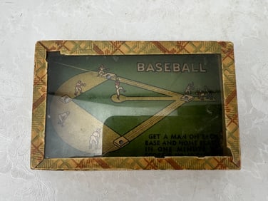 Vintage Baseball Hand Held Pin Ball Type Game