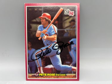 1984 Donruss Pete Rose #54 Oversized Hand Signed Card - No COA