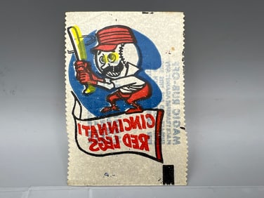 1961 Topps Magic Rub Offs Cincinnati Reds