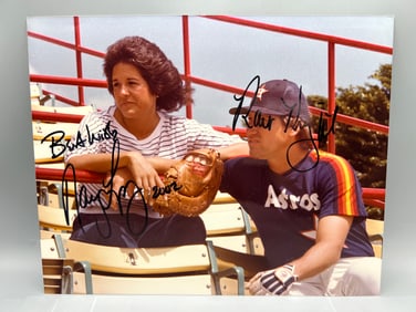 Ray Knight & Nancy Lopez Dual Autographed Photograph W/ Inscriptions - No COA