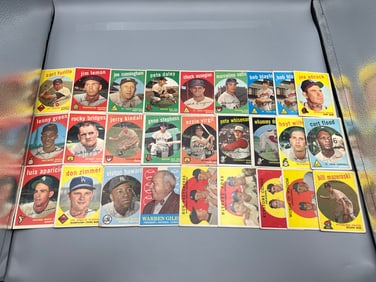 Lot of (27) 1959 Topps Baseball Cards W/ Stars - Varying Conditions - Bill Mazeroski, Luis Aparicio,