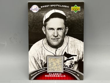 2007 Upper Deck Sweet Spot Classic Rogers Hornsby Game Used Jersey Card
