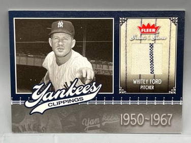2006 Fleer Greats of The Game Whitey Ford Game Used Pants Relic