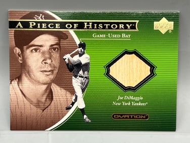 2001 Upper Deck Ovation Joe DiMaggio A Piece of History Game Used Bat Relic