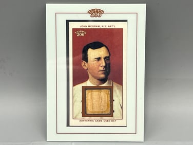 2002 Topps T206 John McGraw Game Used Bat Relic