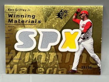2007 Upper Deck SPX Ken Griffey Jr. Winning Materials Game Used Jersey Relic #28/50