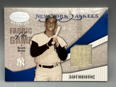 2004 Leaf Certified Materials Roger Maris Fabric of The Game Game Worn Jersey Card #037/100 -