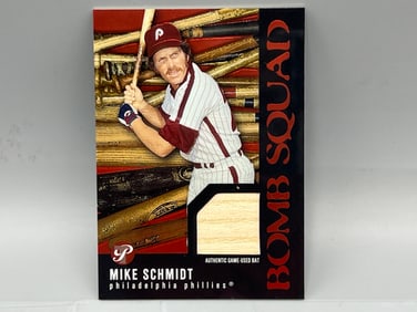 2003 Topps Pristine Mike Schmidt Bomb Squad Game Used Bat Relic