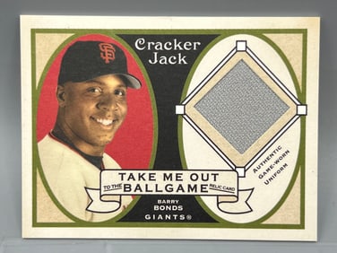 2005 Topps Cracker Jack Barry Bonds Mini Game Worn Jersey Relic