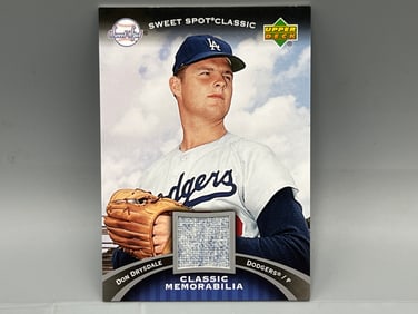 2007 Upper Deck Sweet Spot Classic Don Drysdale Game Used Jersey Relic