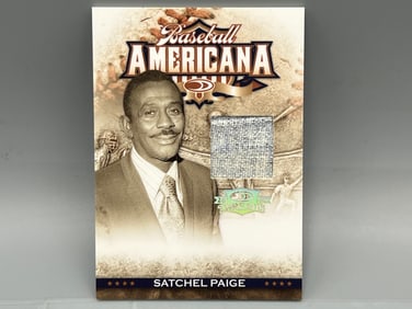 2008 Donruss Threads Baseball Americana Satchel Paige Game Used Jersey Relic #045/100